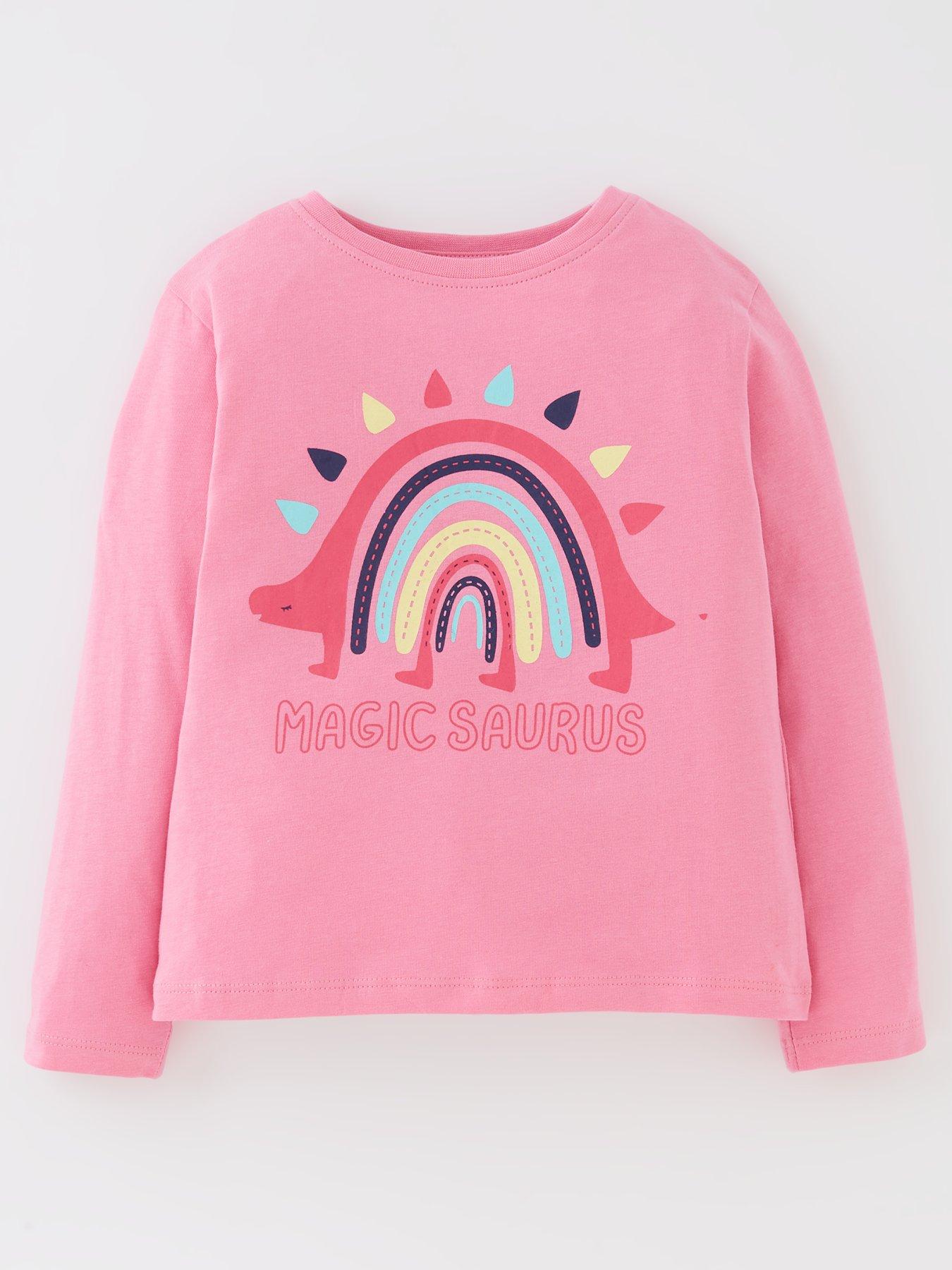 KIDS FASHION Shirts & T-shirts Ruffle NoName T-shirt discount 98% Pink/Gray 3-6M 