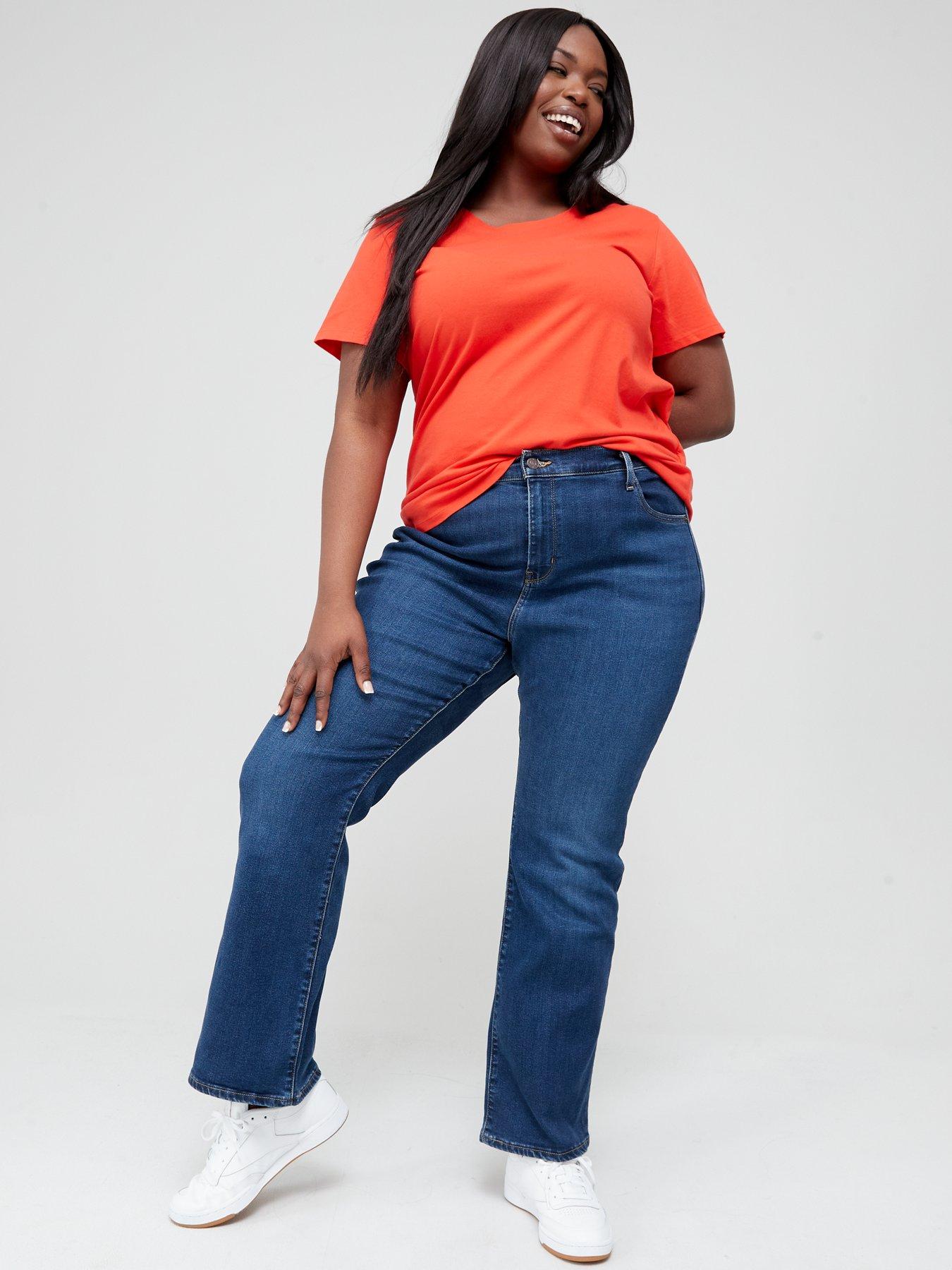 Plus size high on sale waisted levi jeans