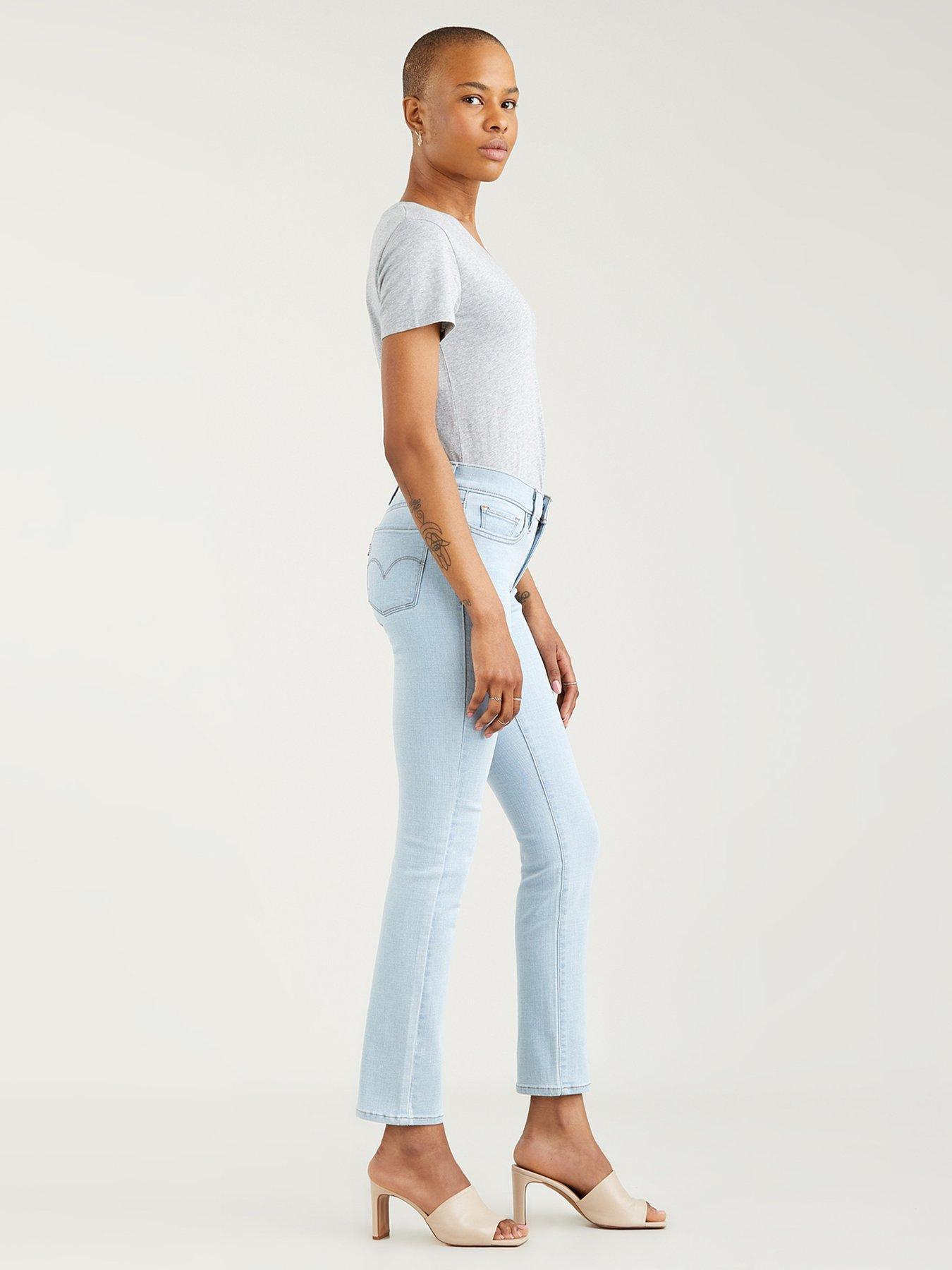 Amy Phone Pocket Ankle Biter Leggings Washed Out Blue Marl Print