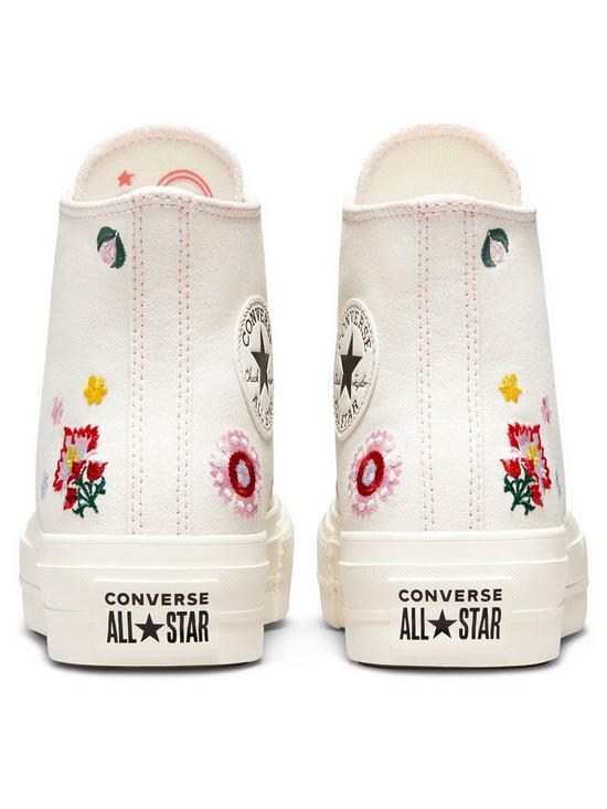 Converse Chuck Taylor All Star Lift Canvas Hi-Top - Off-White/Pink ...