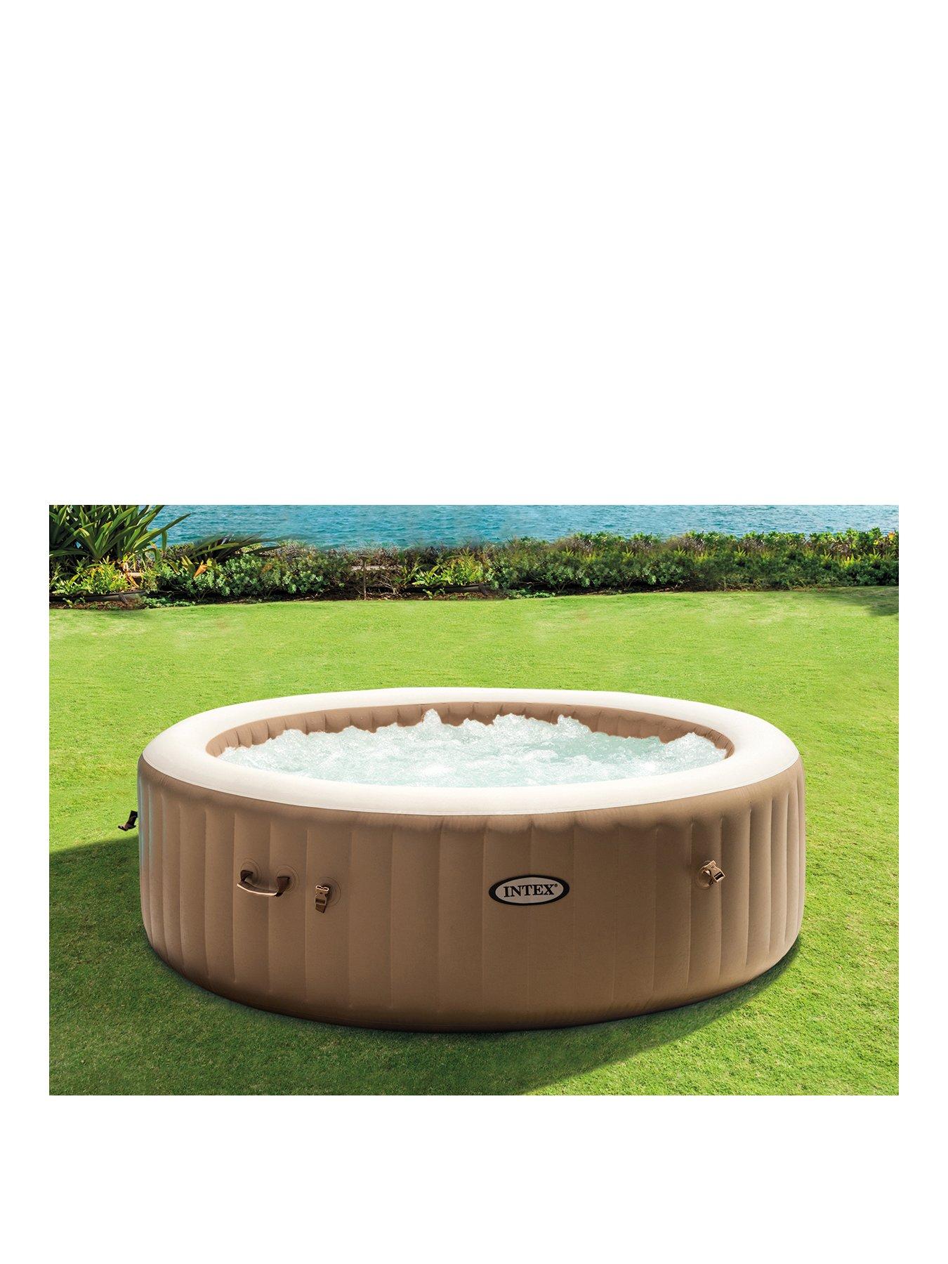 Product photograph of Intex Purespa Bubble Round 8 Person Inflatable Spa from very.co.uk