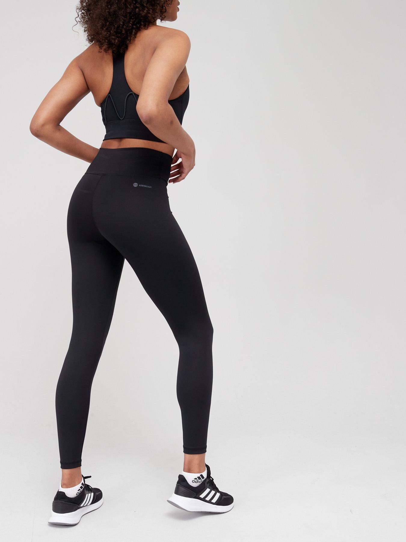 Image 2 of 4 of adidas Train Essentials High Waist&nbsp;7/8 Tights &nbsp;- Black