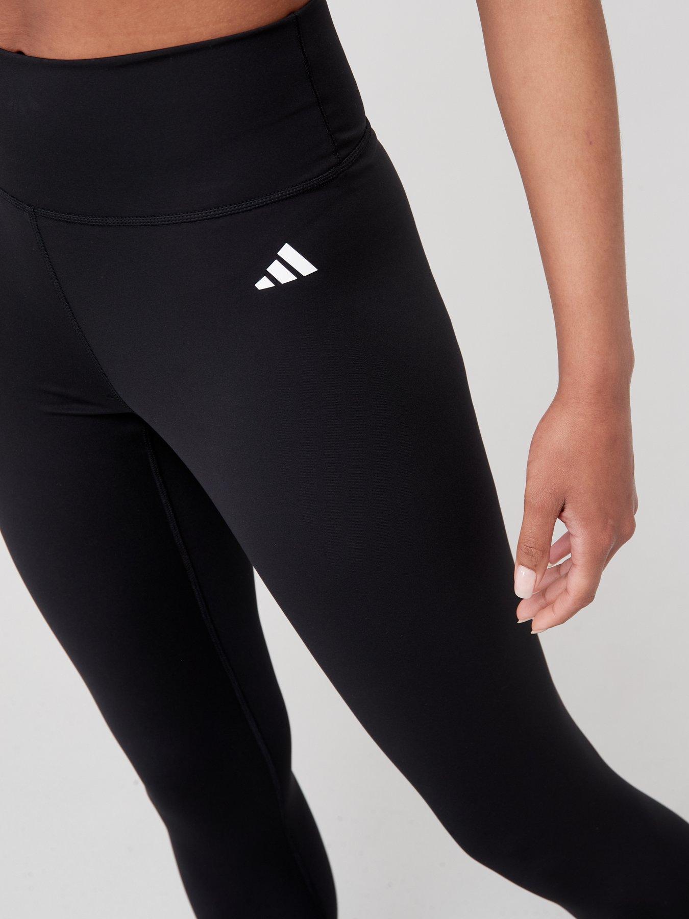 Image 4 of 4 of adidas Train Essentials High Waist&nbsp;7/8 Tights &nbsp;- Black