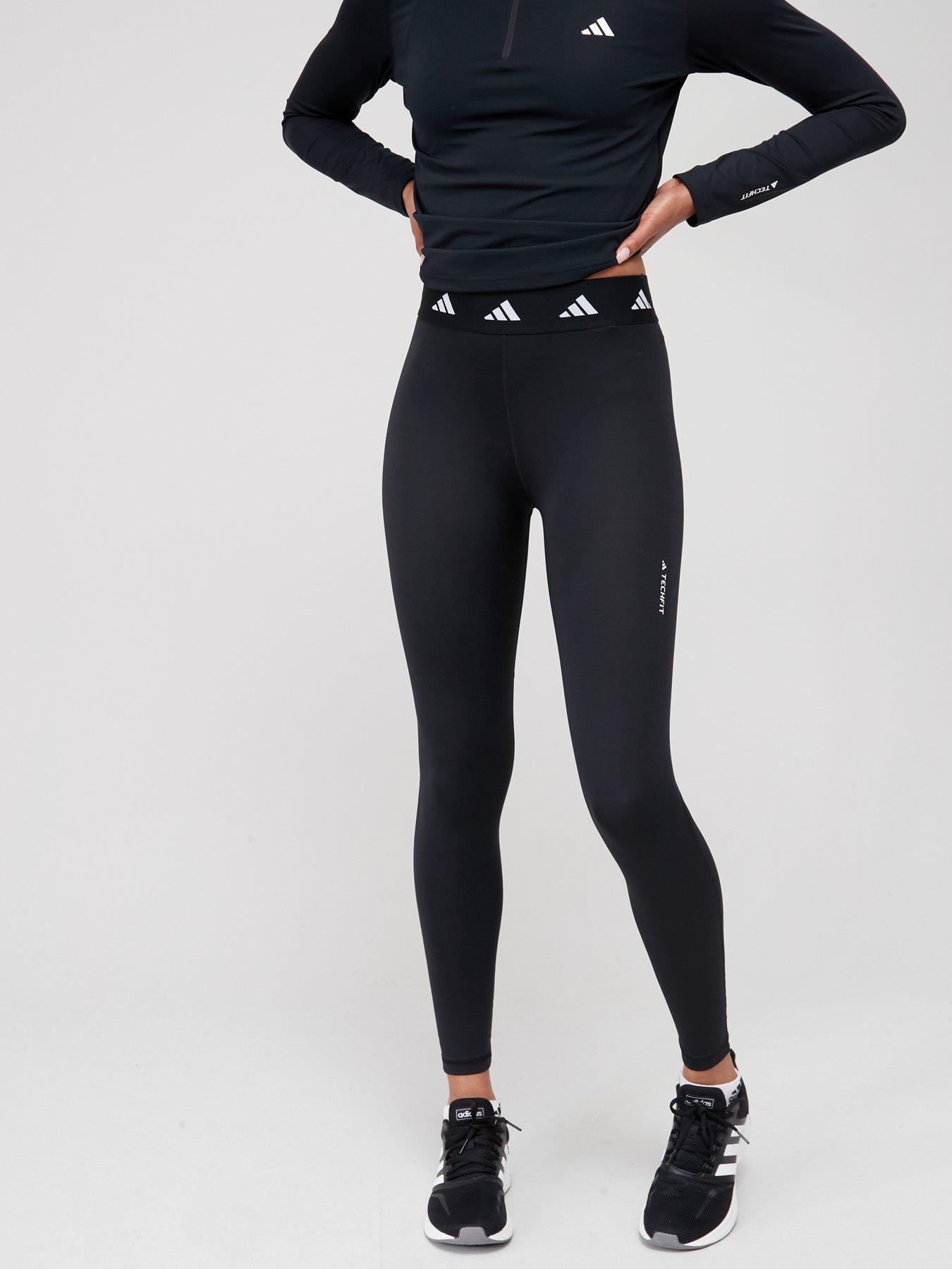 Training essentials brand love cropped leggings, black, Adidas