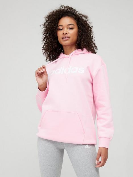 adidas-linear-oversized-hoodie-pink