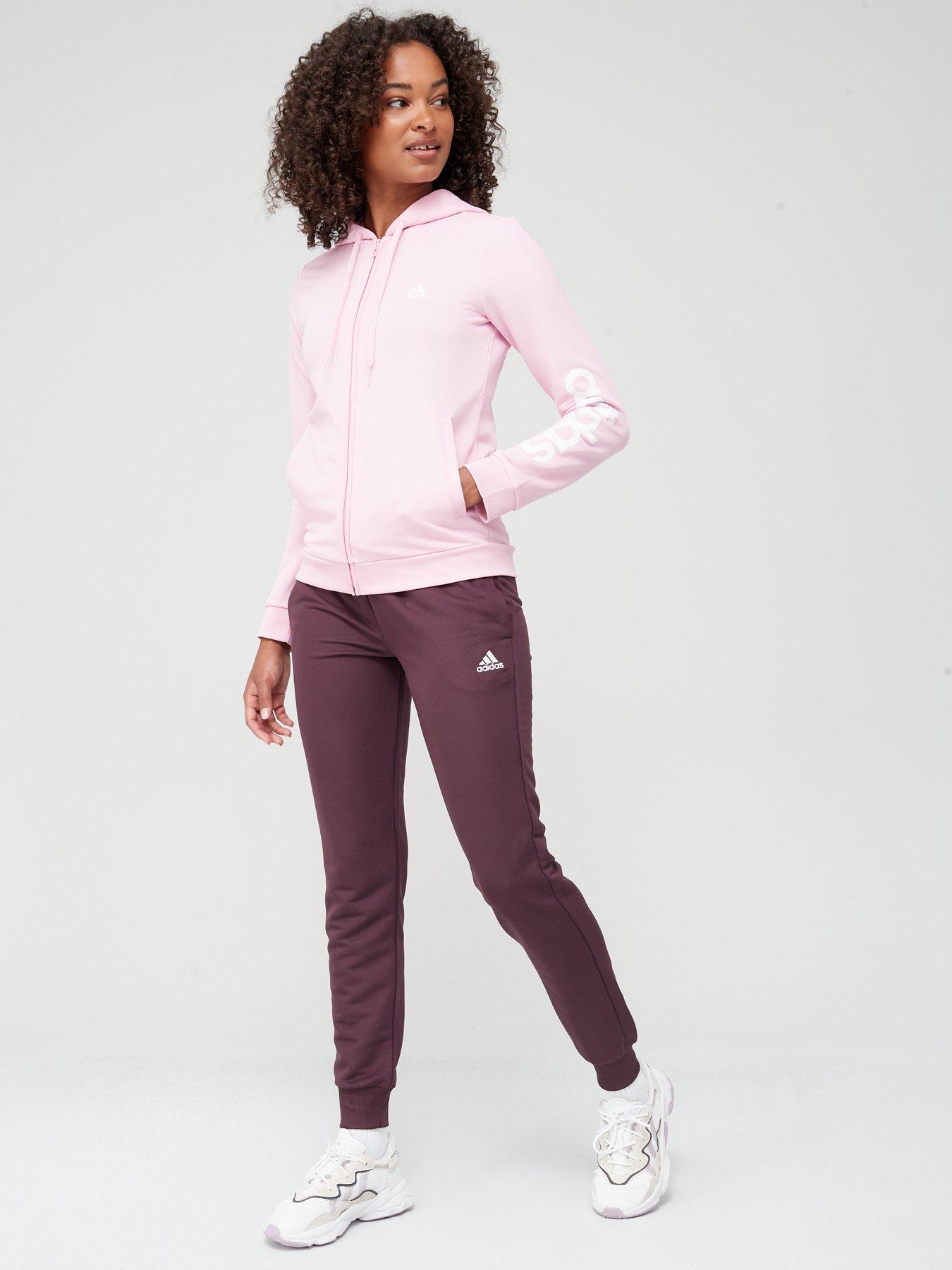 adidas womens tracksuit pink