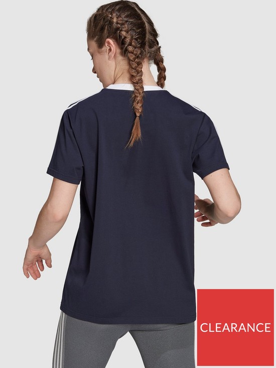 stillFront image of adidas-sportswear-essentials-3-stripes-t-shirt-navy