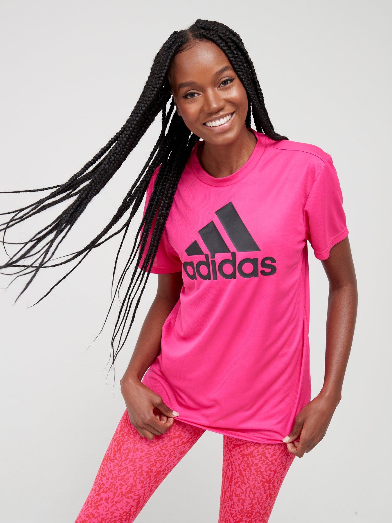 Vueltas y vueltas Disminución Cuerpo Pink | Adidas | T-shirts | Womens sports clothing | Sports & leisure |  www.very.co.uk