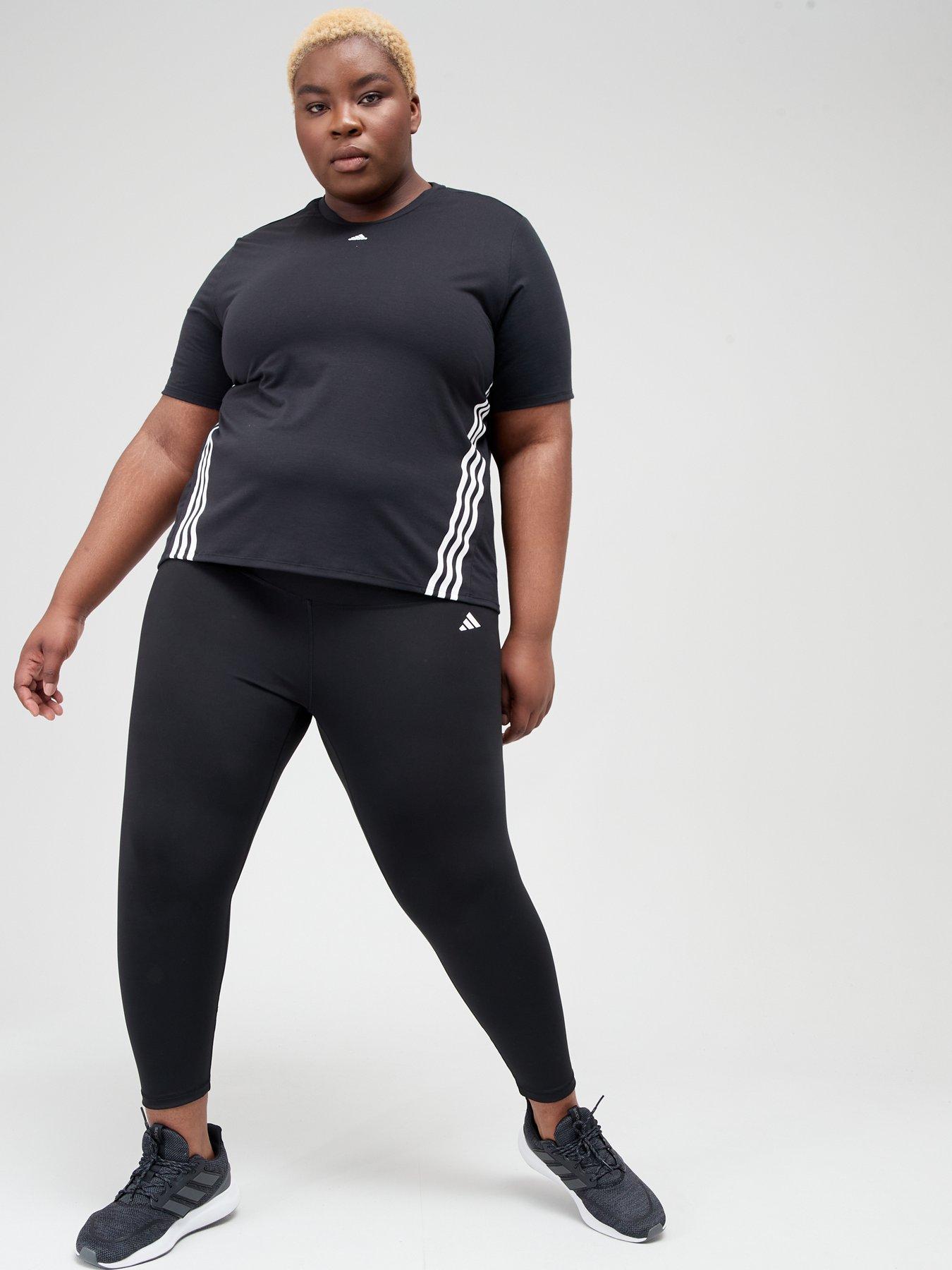 adidas Training Icons 3-Stripes leggings in black