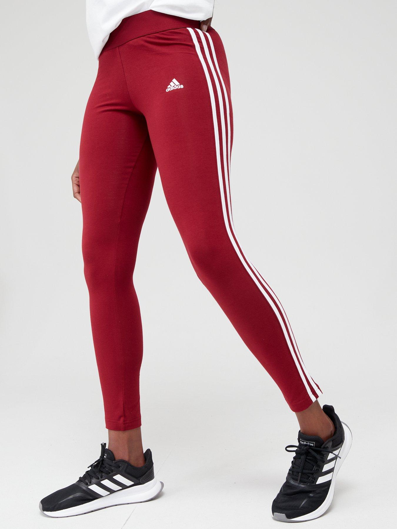 adidas leggings burgundy