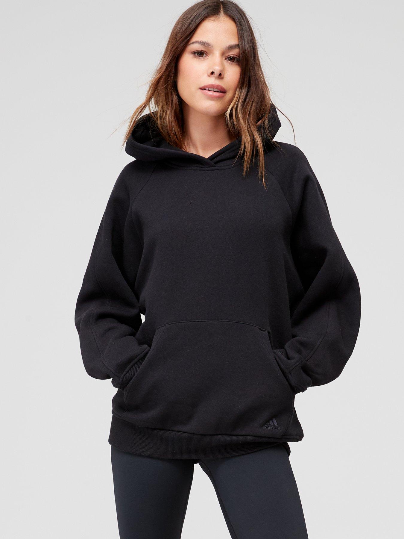 Adidas black fleece hoodie online