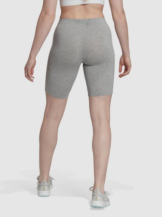 stillFront image of adidas-sportswear-womens-3-stripe-shorts-nbsp--grey