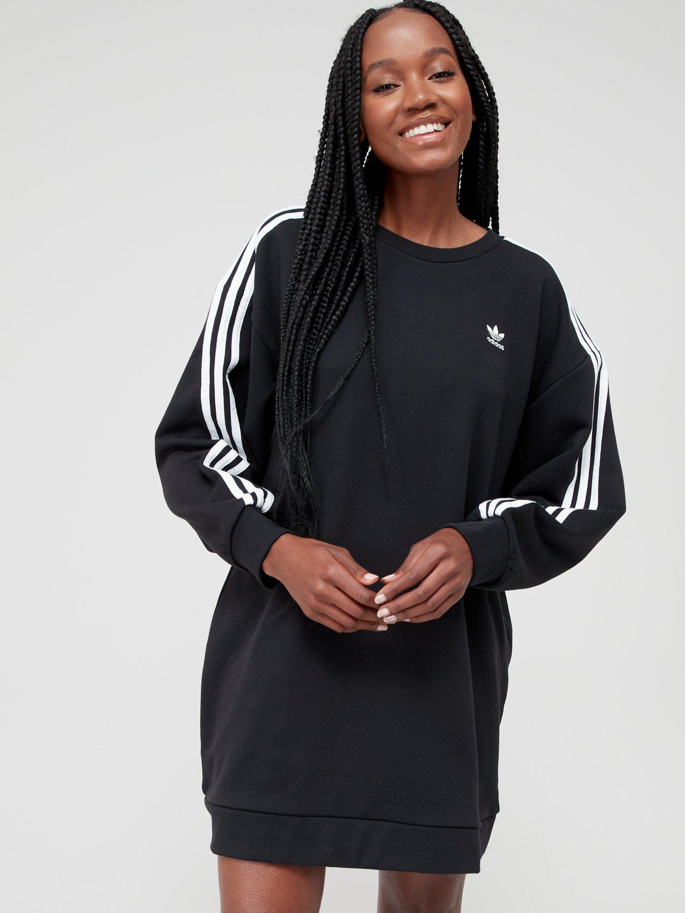 baño caricia aplausos adidas Originals Sweater Dress - Black | very.co.uk