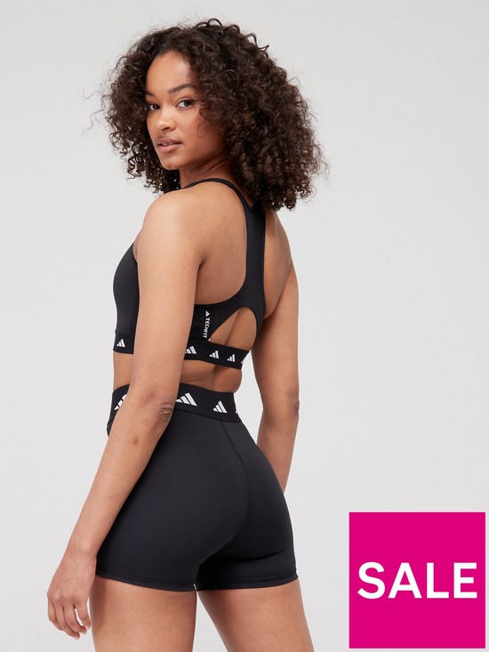 stillFront image of adidas-womens-tech-fit-sports-bra-medium-support-black