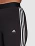  image of adidas-sportswear-3-stripes-legging-plus-size-blackwhite