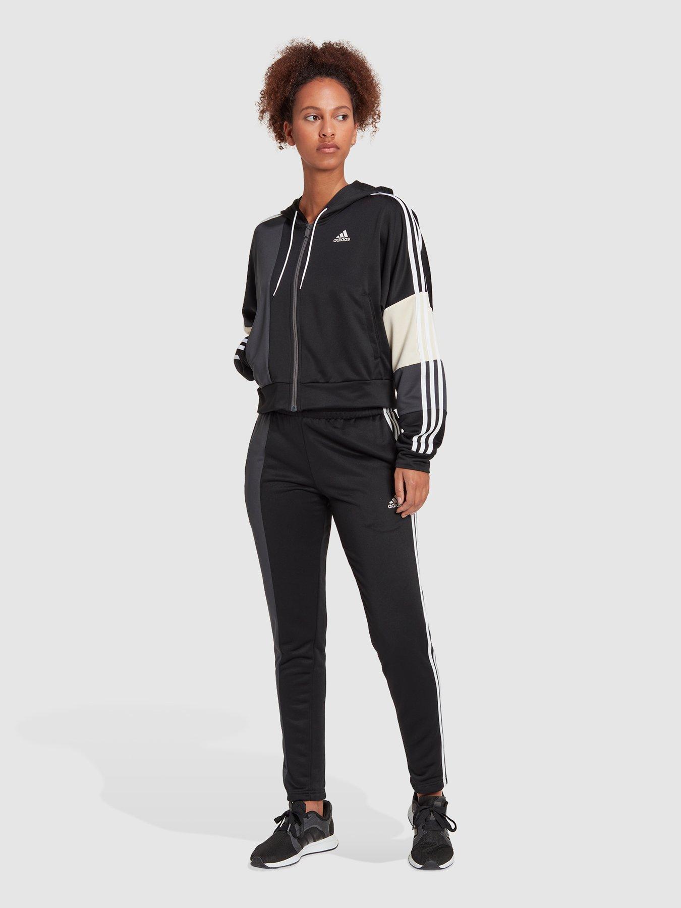 adidas Sportswear Womens Linear Tracksuit - Navy