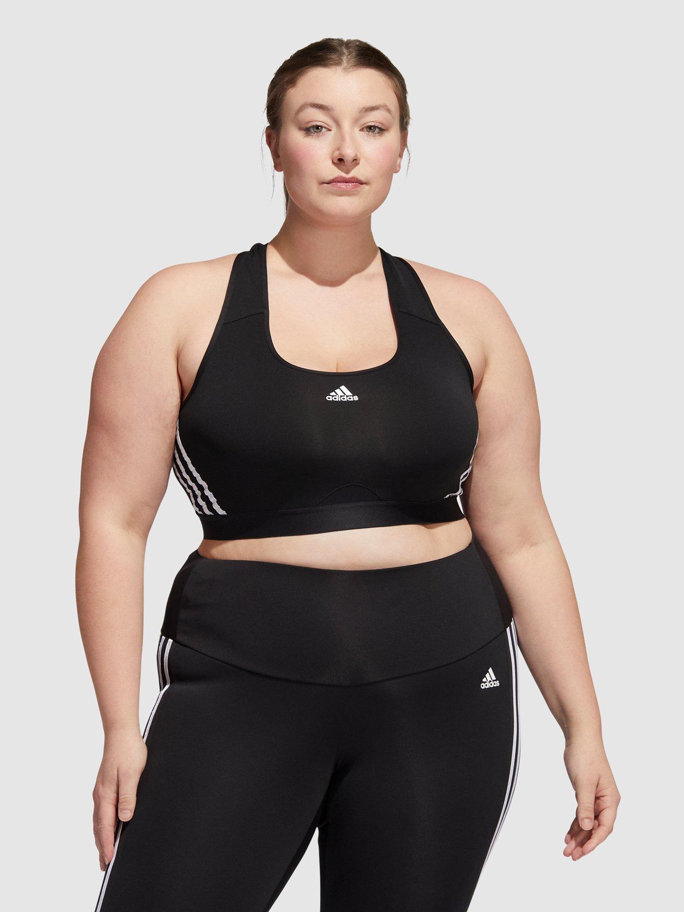 Women's Sports Bra Gym Sportswear Workout Yoga Activewear Tops Black White  Striped Medium