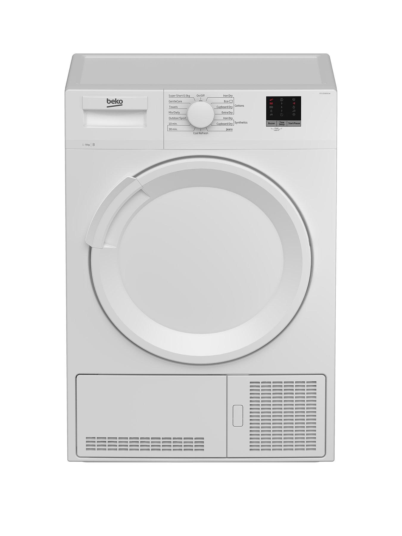 Product photograph of Beko Dtlce90051w 9kg Load Condenser Dryer - White from very.co.uk