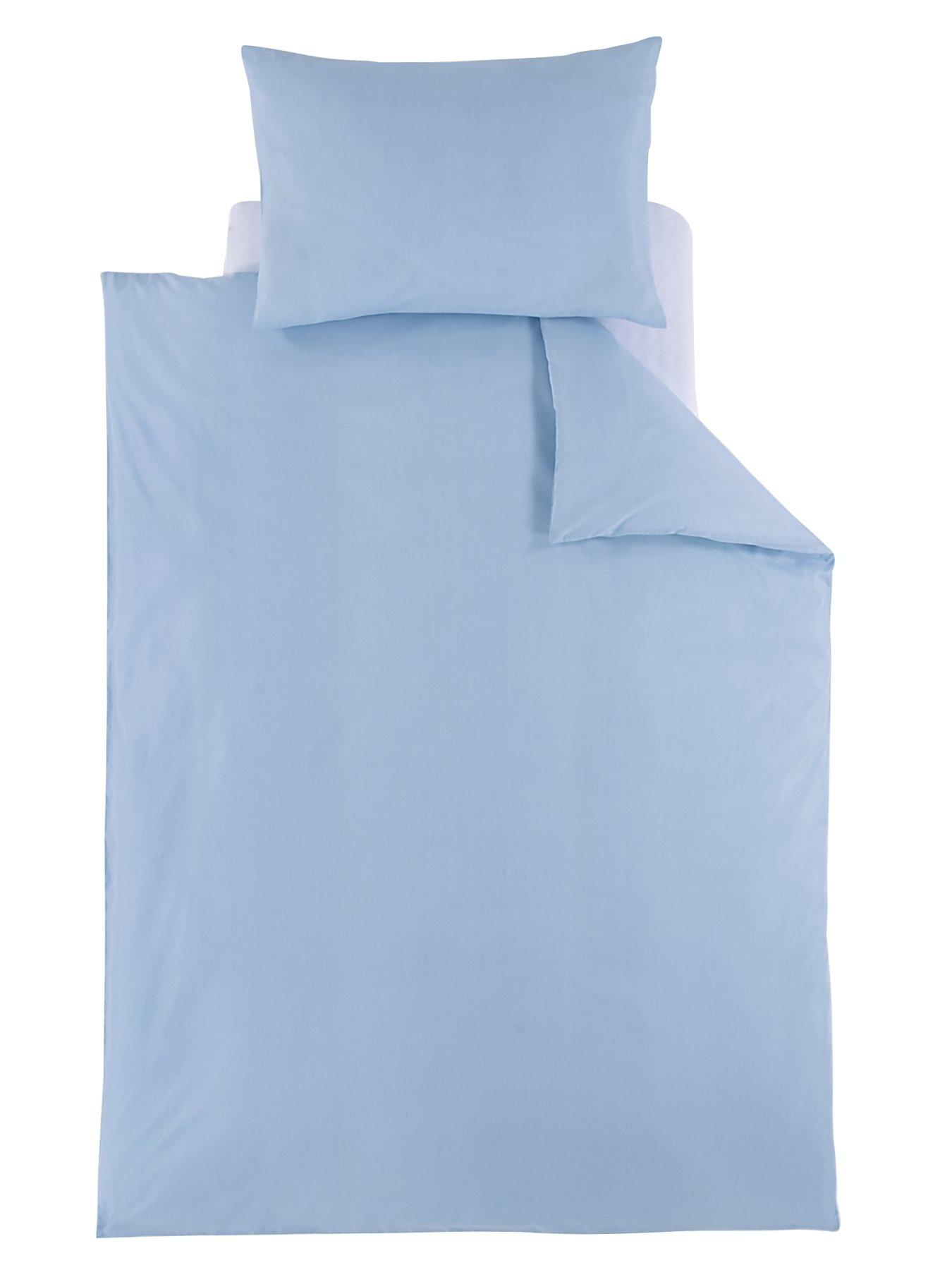Ladybird Plain Toddler Bedding - Blue | very.co.uk