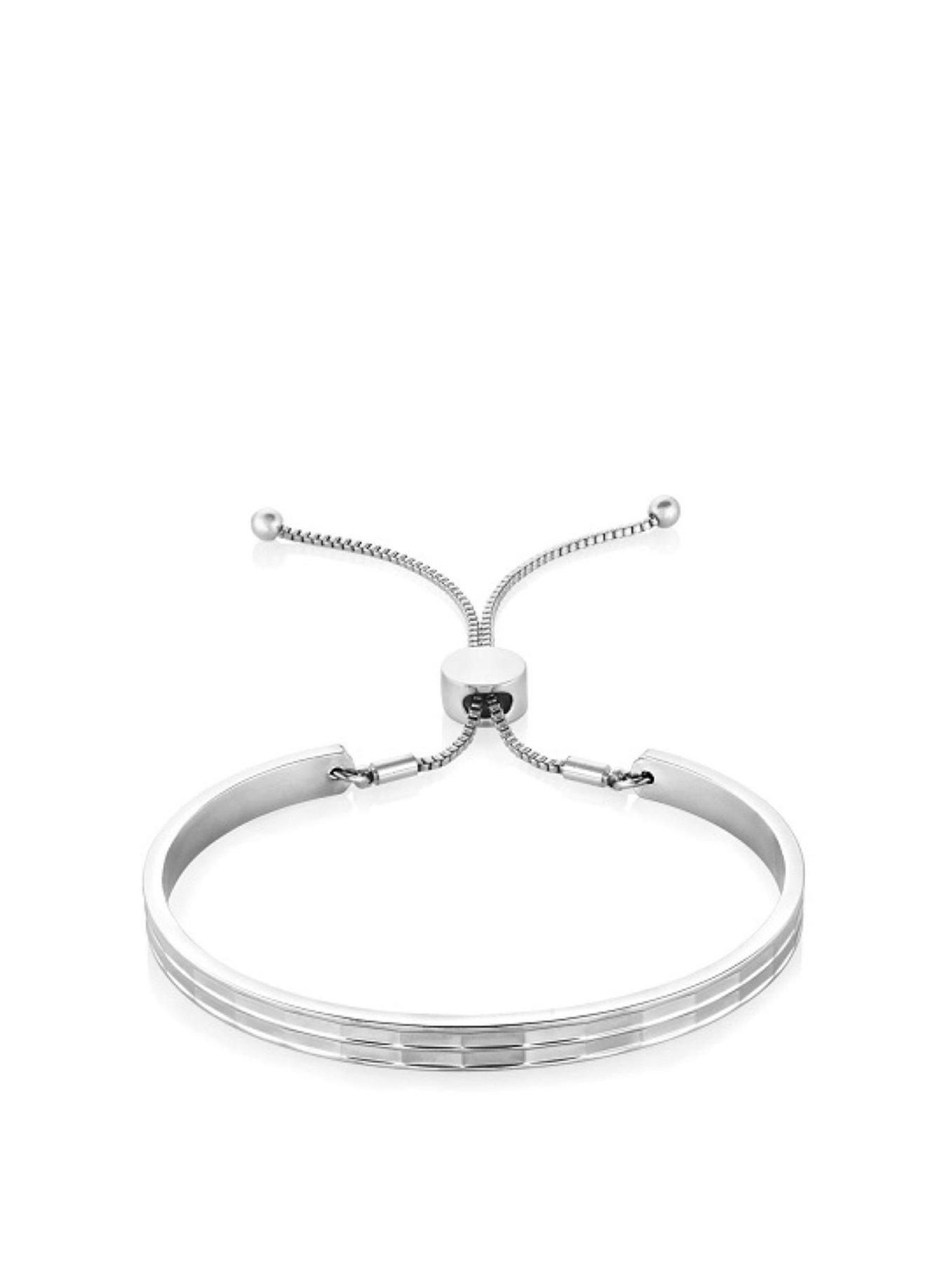 Buckley London Dalston Bangle - Rhodium Tone