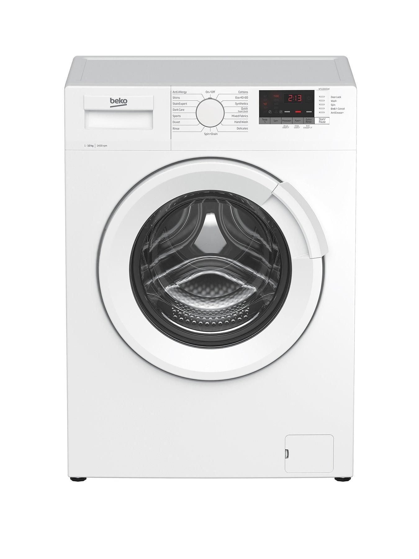 beko-wtl104151nbspfreestanding-10kg-loadnbsp1400rpm-spinnbspwashing-machinenbsp--white