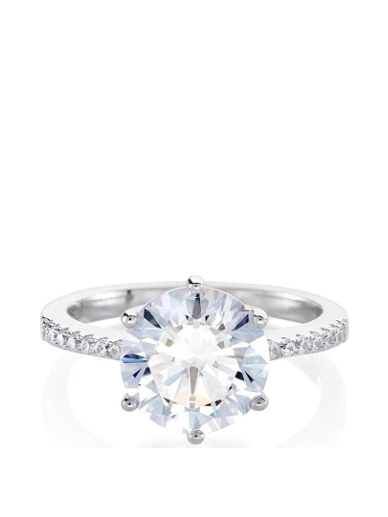 Product photograph of Buckley London The Flawless Collection - Sparkle Solitaire Ring from very.co.uk