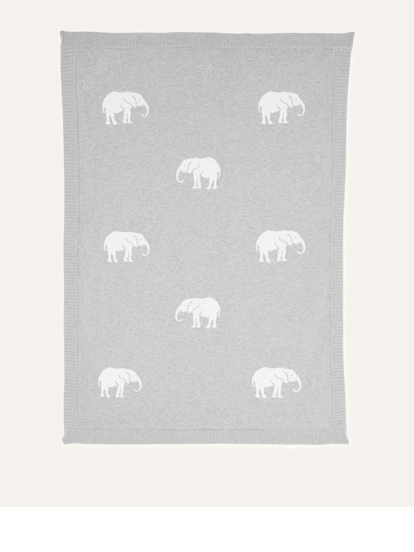 Kids Unisex Baby Elephant Blanket - Grey