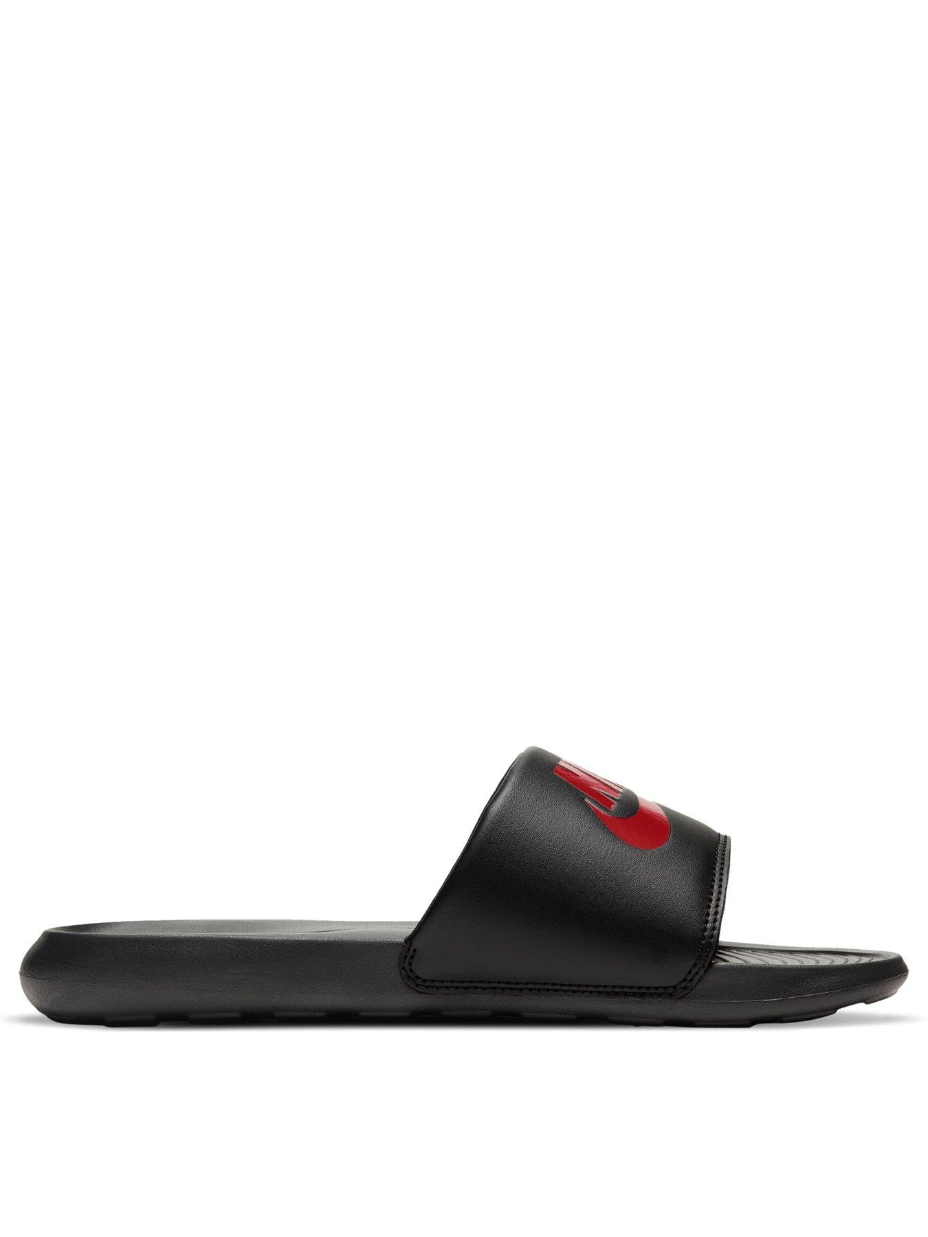 Black and deals red nike sandals