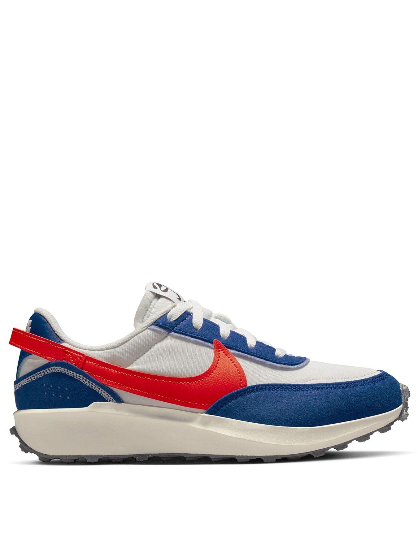 Nike Waffle Debut Swoosh - White/Blue/Red | very.co.uk