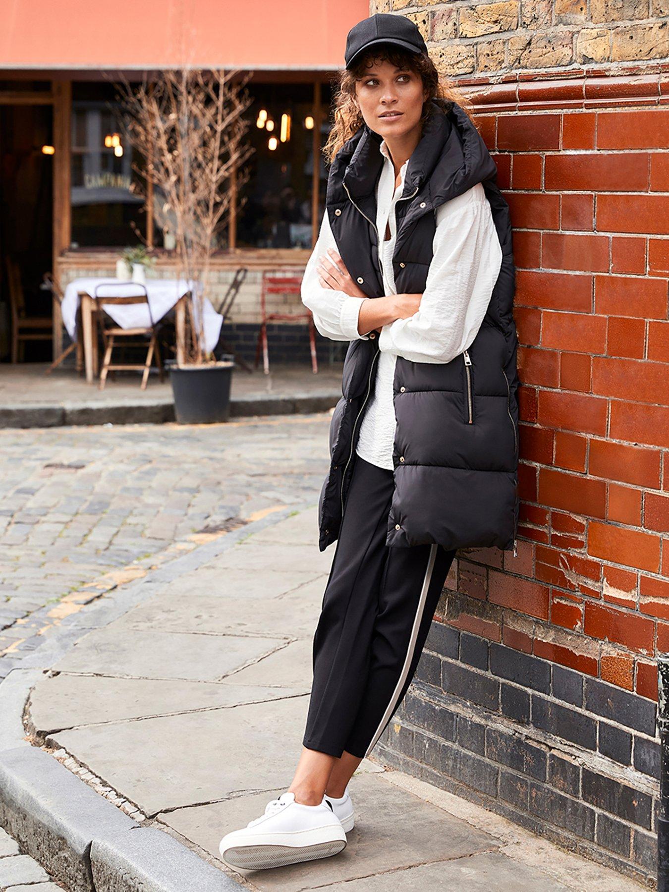 black gilet longline