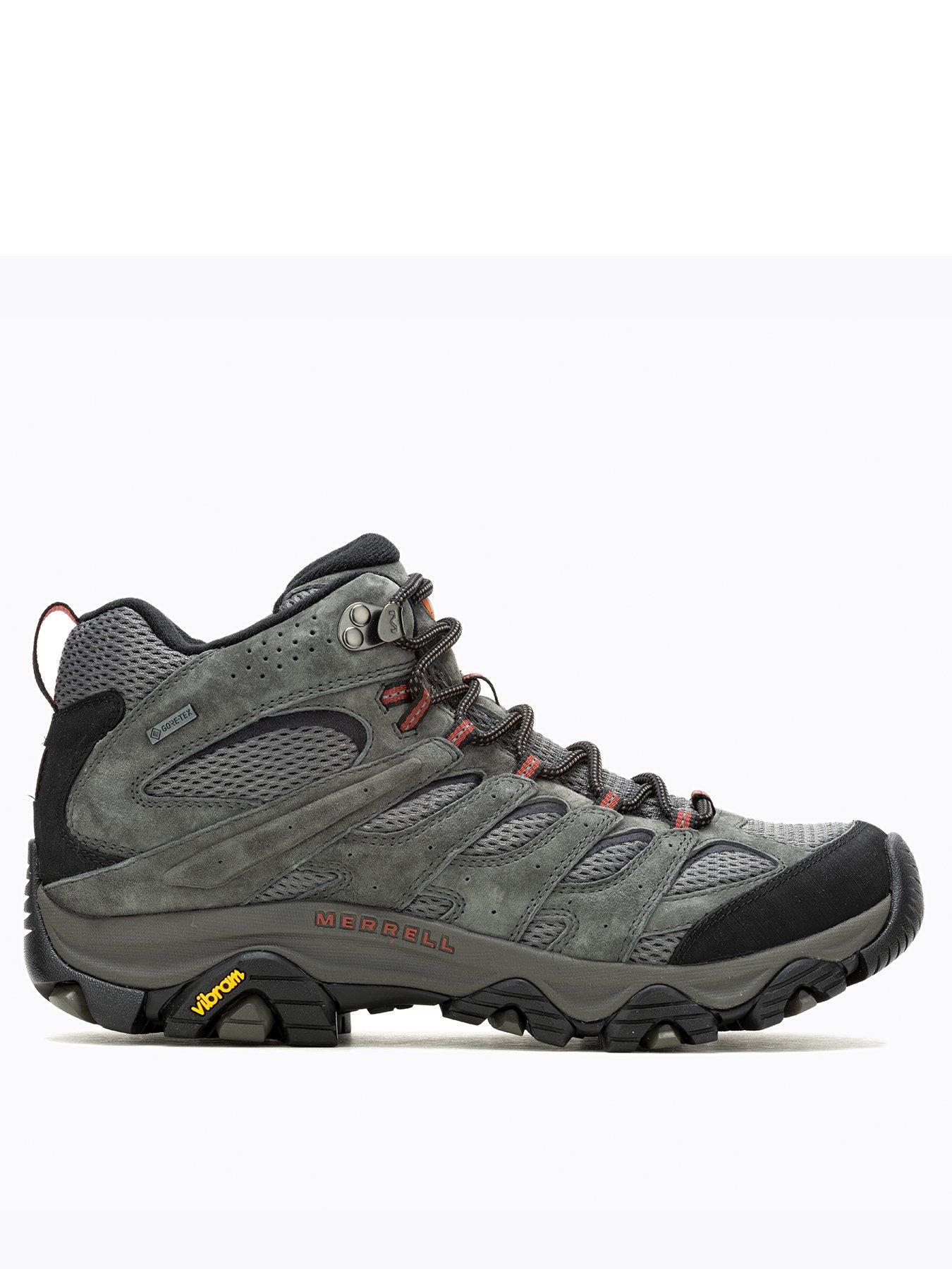 Merrell Mens Moab Mid Goretex hiking Boots - Grey