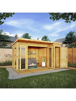 Product photograph of Mercia 12 X 8 Premium Garden Room Summerhouse With Side Shed - Fsc Reg Certified from very.co.uk