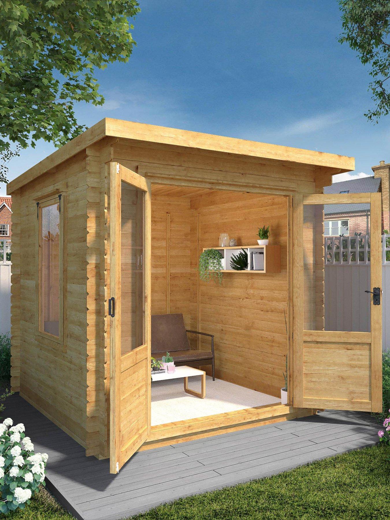 undefined 2.4m x 2.4m Pent 19mm Log Cabin - FSC® Certified