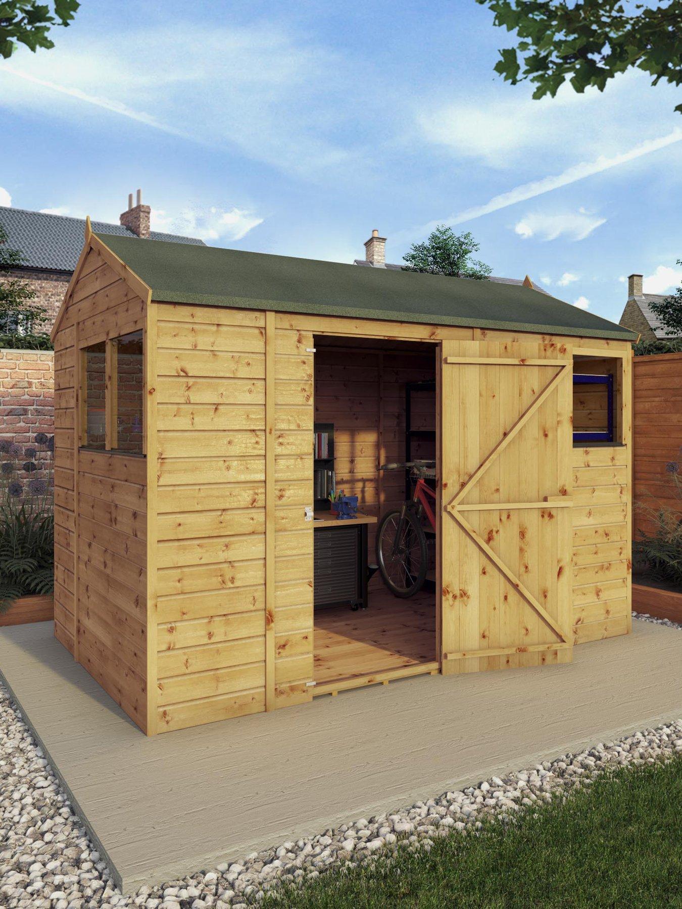 Garden Buildings Shiplap Reverse Apex Single Door 10ft x 6ft