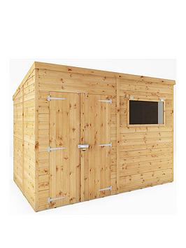 Product photograph of Mercia 10 X 8 Ft Premium Shiplap Pent Garden Shed from very.co.uk