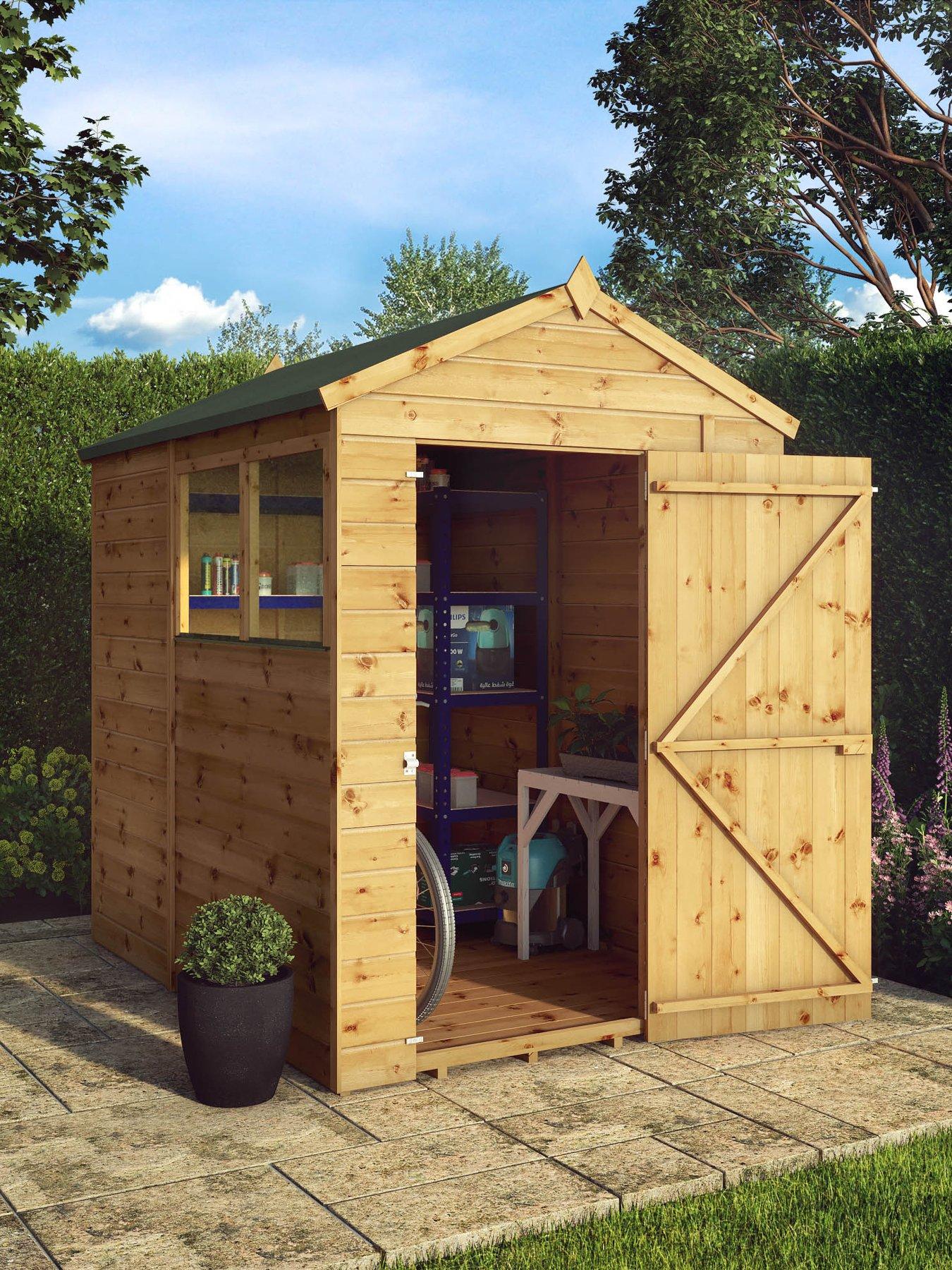 Product photograph of Mercia 7 X 5ft Shiplap Apex Garden Shed from very.co.uk