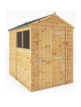 Product photograph of Mercia 7 X 5ft Shiplap Apex Garden Shed from very.co.uk