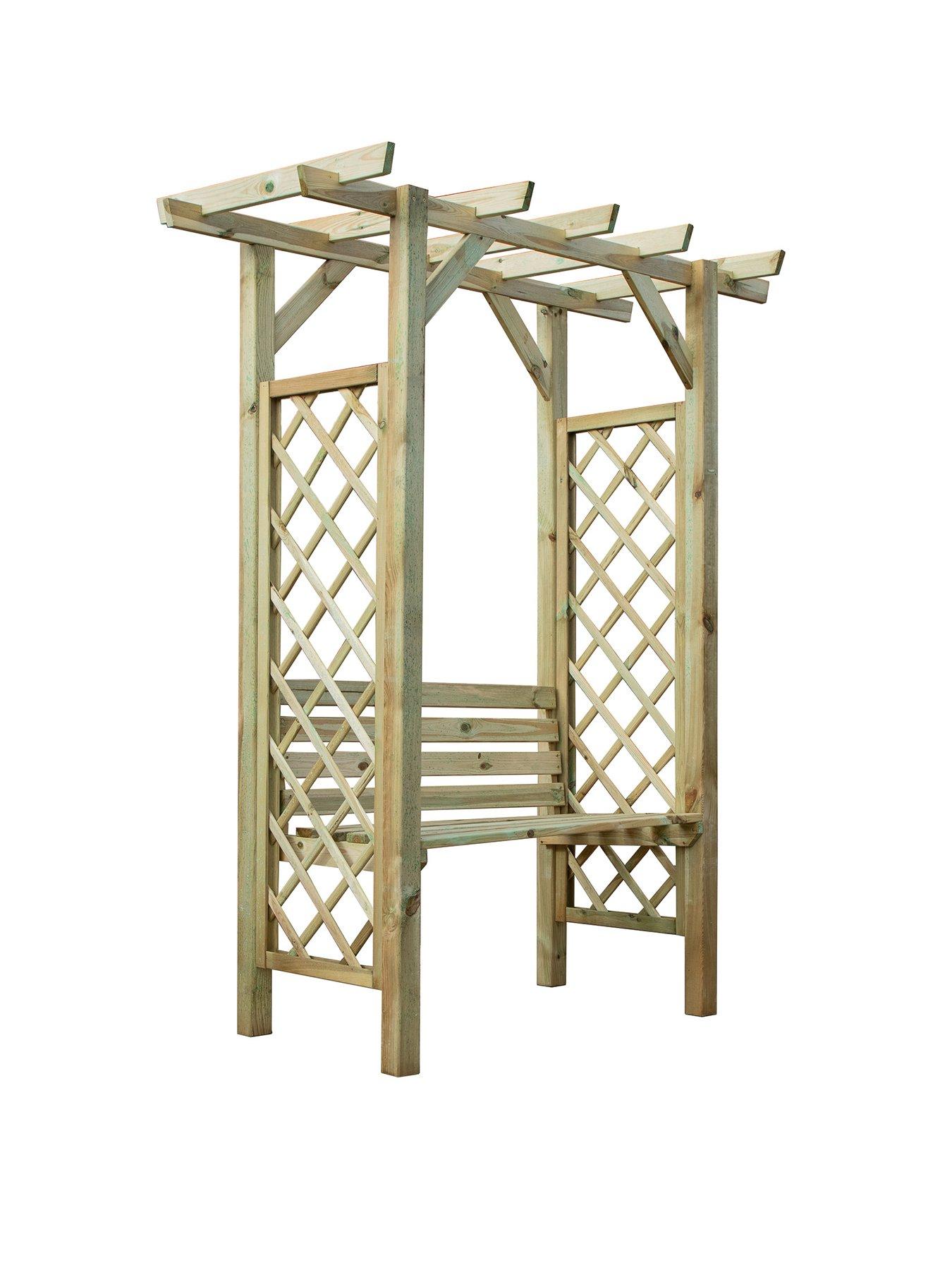 Product photograph of Mercia Pergola Arbour Seat from very.co.uk
