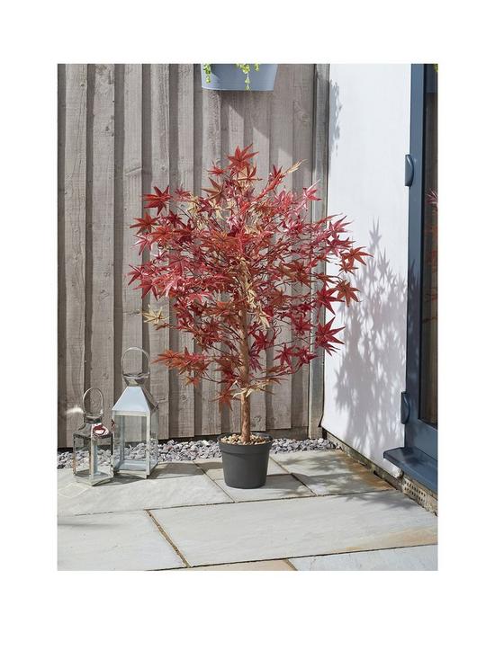 front image of smart-solar-red-acer-tree-120-cm