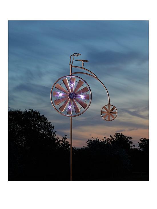 front image of smart-solar-penny-farthing-windspinner