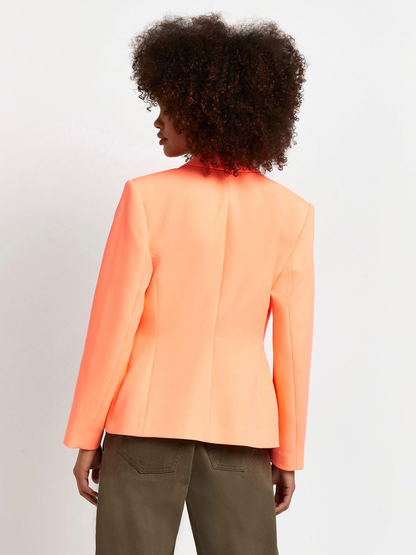 coral orange blazer