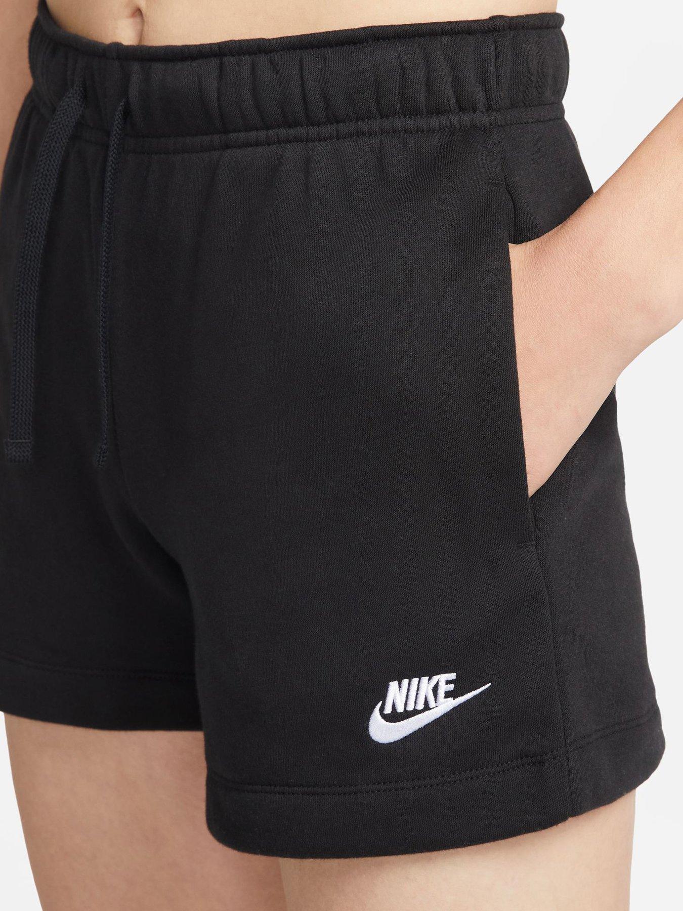 Nike NSW Club Fleece Mid Rise Shorts - Black | Very.co.uk