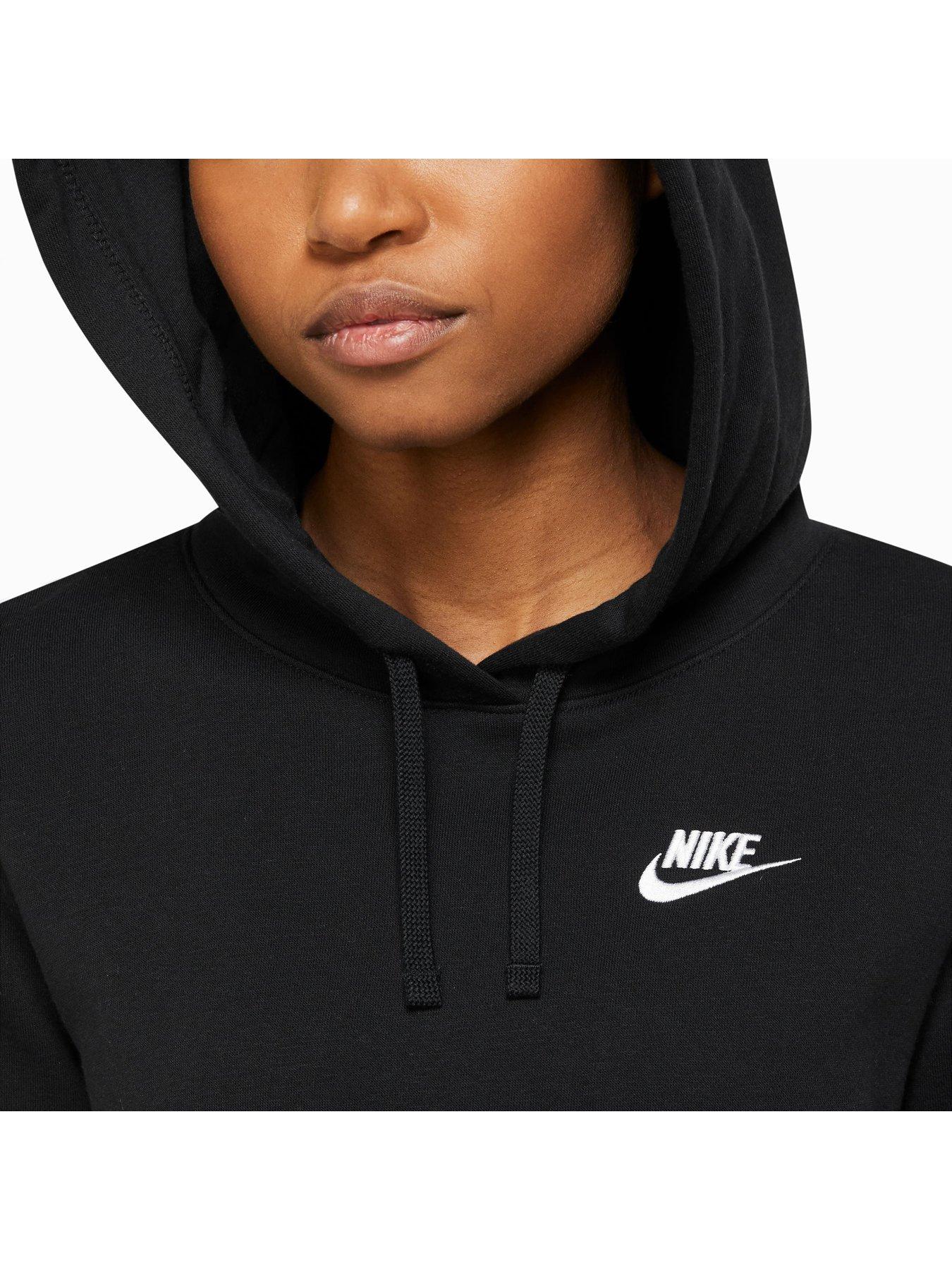 White and shop black nike hoodie