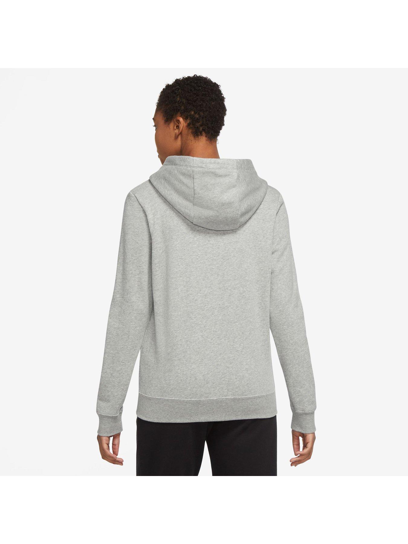Nike NSW Club Fleece Overhead Hoodie - Dark Grey Heather | Very.co.uk