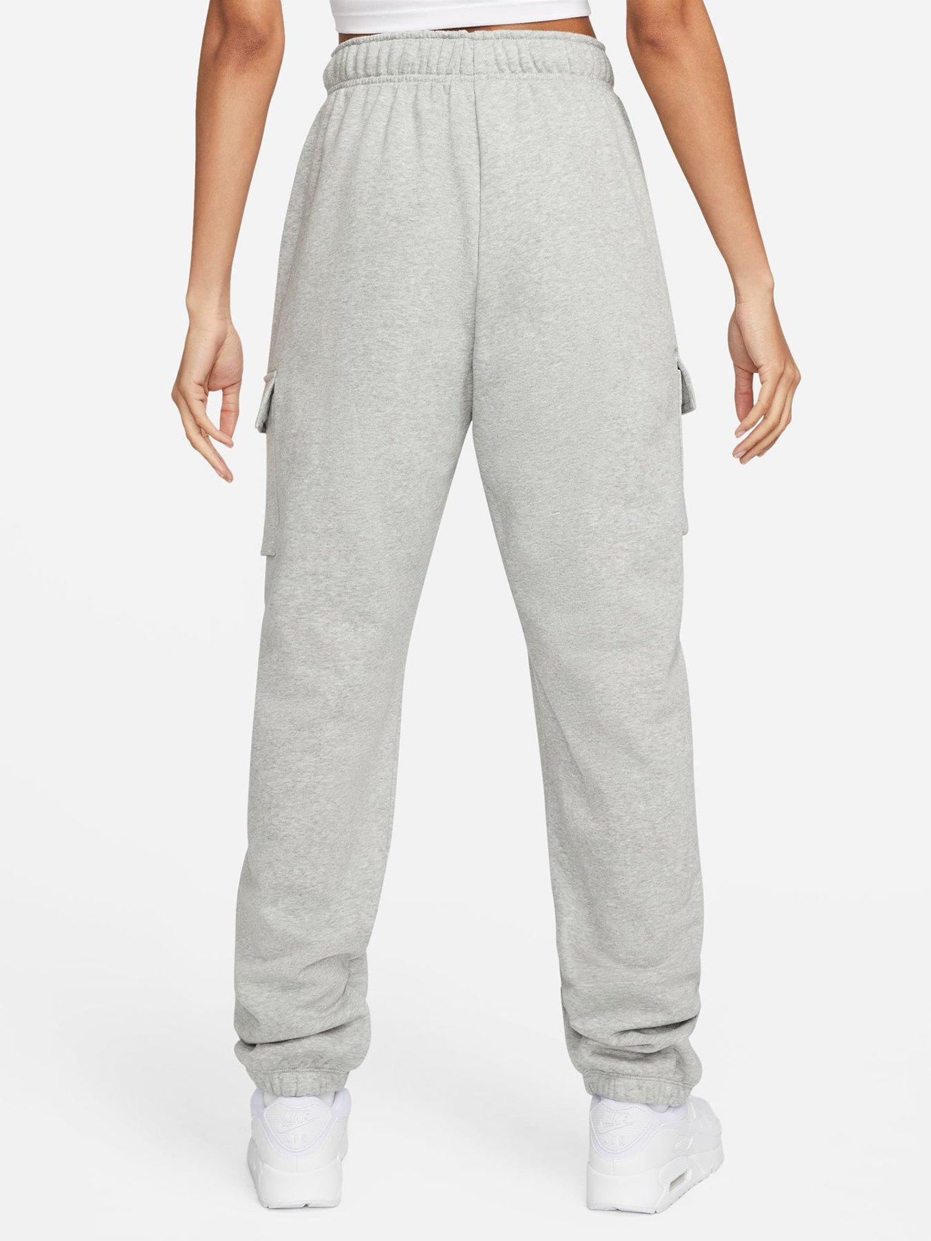 Nike NSW Club Fleece Mid Rise Cargo Joggers Dark Grey Heather Very
