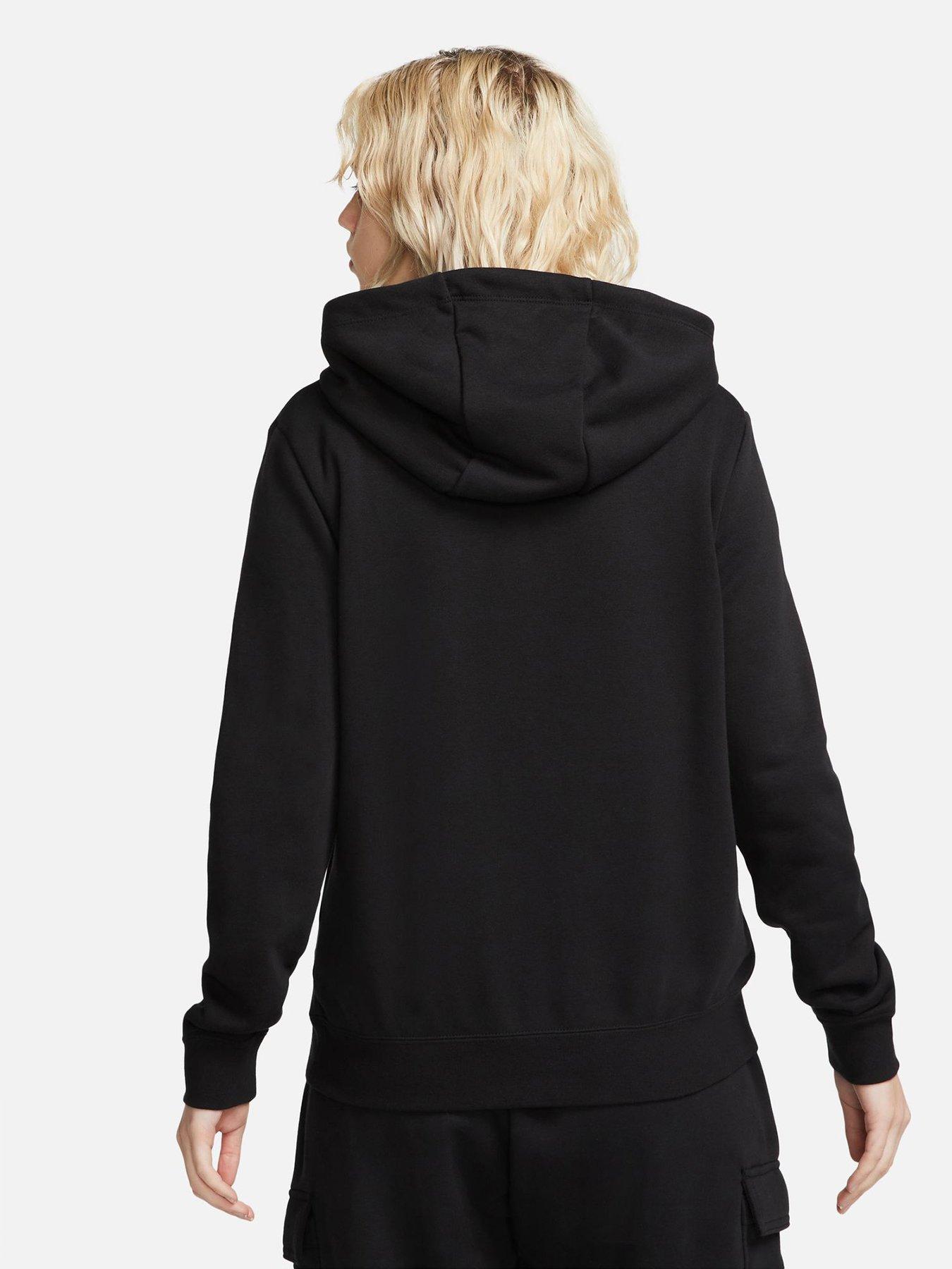 Nike women's funnel neck hoodie black deals