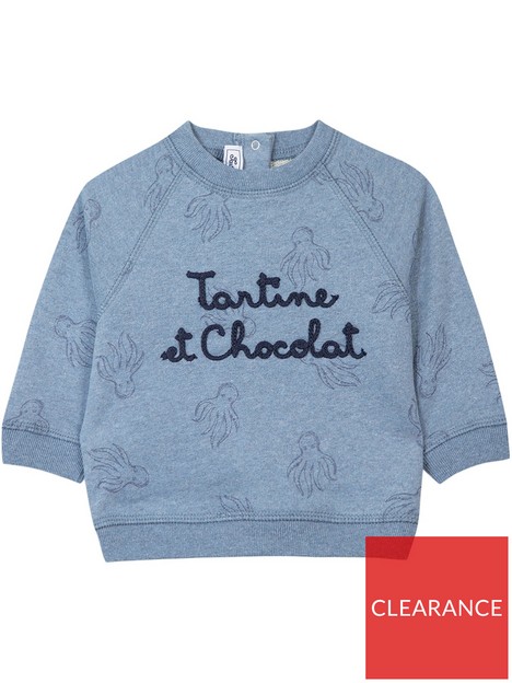 tartine-et-chocolat-baby-logo-sweatshirt-blue