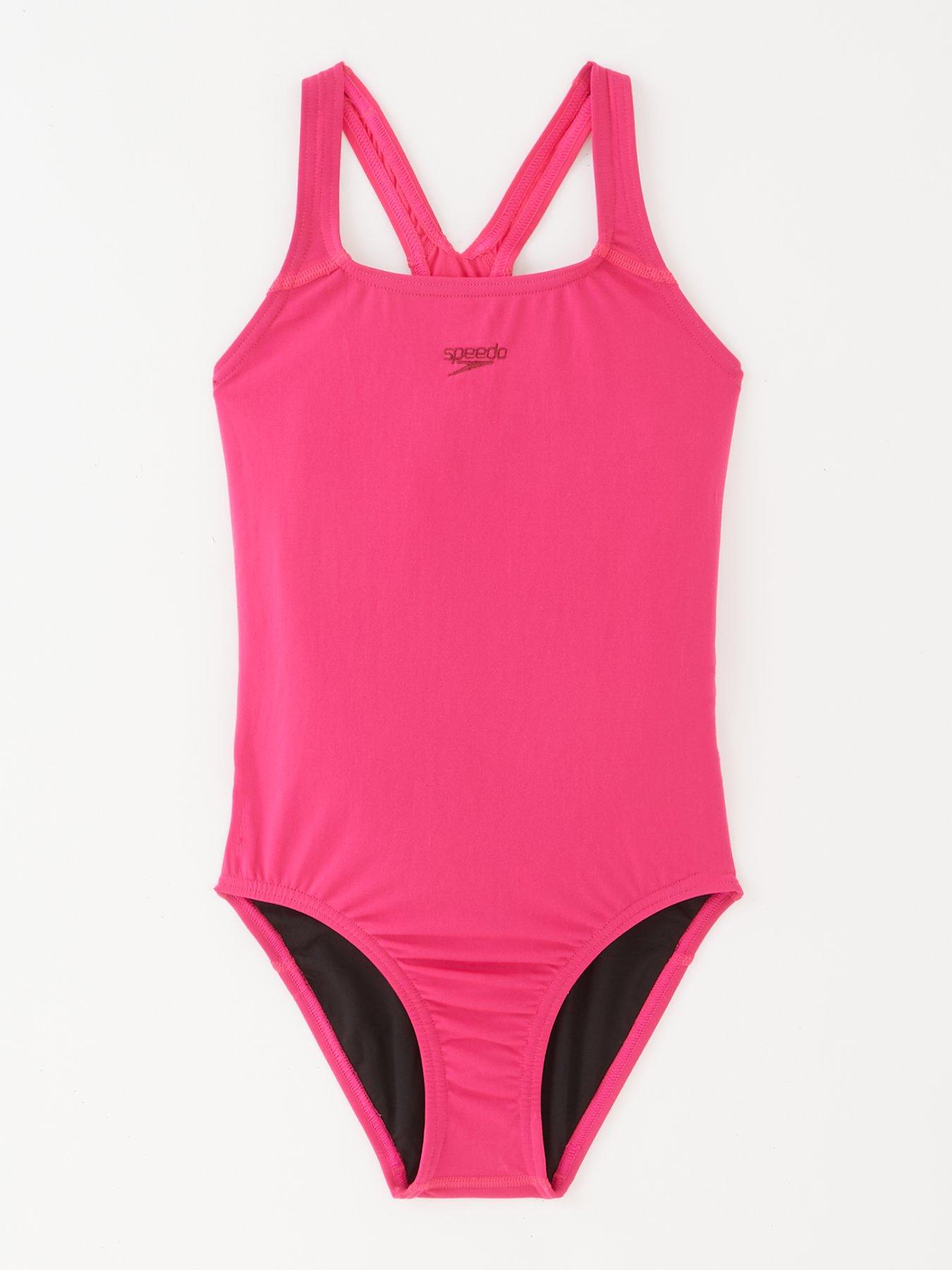 Speedo Junior Girls Endurance+ Medalist Swimsuit - Pink