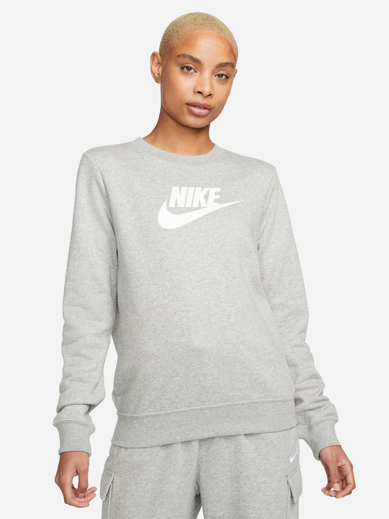 Nike NSW Club Fleece GX Crew - Dark Grey Heather