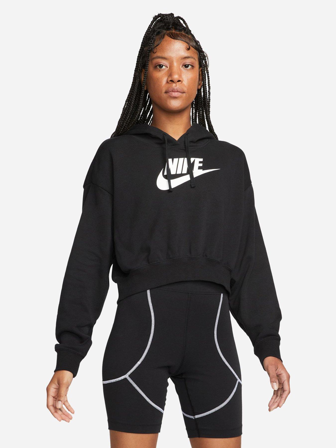 Nike cropped fleece outlet hoodie